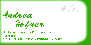 andrea hofner business card